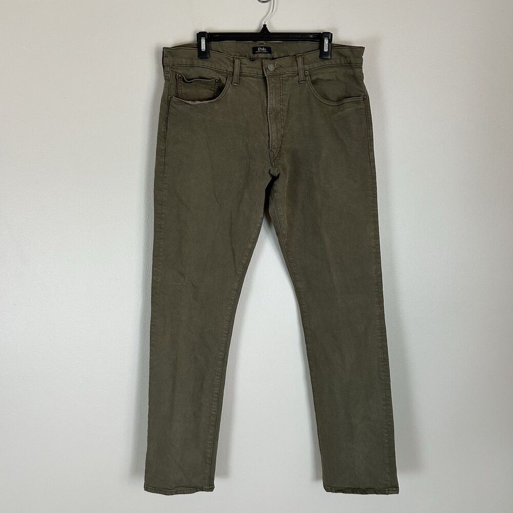Polo Ralph Lauren Pants Varick Slim Straight Mens 36x34 Olive Green Pants